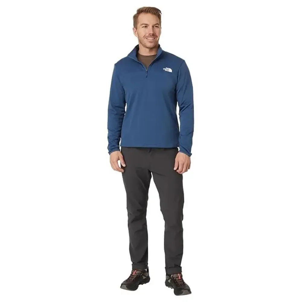 The North Face Cedar Trail Grid Jacket Men's XL Blue 1/4 Zip Long Sleeve GBO3392